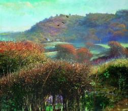 'Dogfight over Cusop Dingle', from the Under the Mountain series of limited edition prints by Crispin Thornton Jones © Crispin Thornton Jones 