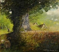 'Wilfred's Barn', from a series of limited edition prints by Crispin Thornton Jones © Crispin Thornton Jones 