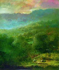'Early Morning', from the Under the Mountain series of limited edition prints by Crispin Thornton Jones © Crispin Thornton Jones 