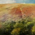 'Olchon Hillside', an original oil painting on canvas by Crispin Thornton Jones © Crispin Thornton Jones 