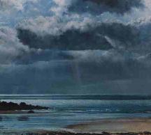 'The Empty Beach', an original oil painting on canvas by Crispin Thornton Jones © Crispin Thornton Jones 